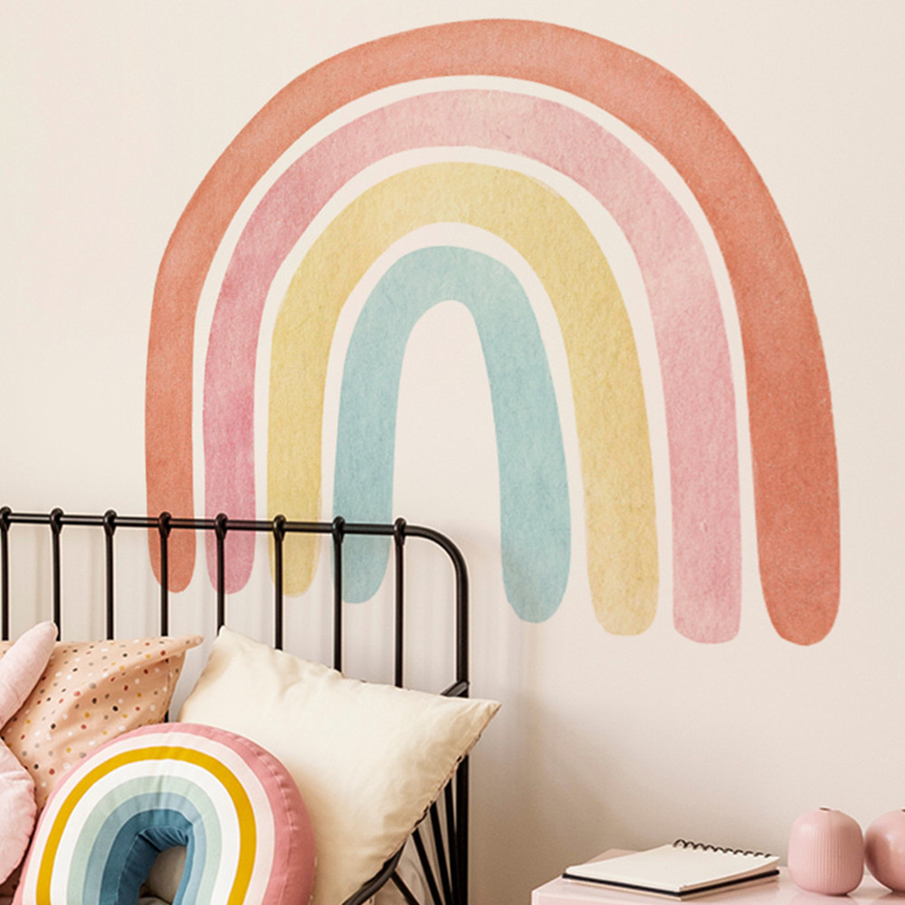 Wholesale Big Rainbow Dot Children Room Decoration Sticker Removable Vinyl Wall Decal