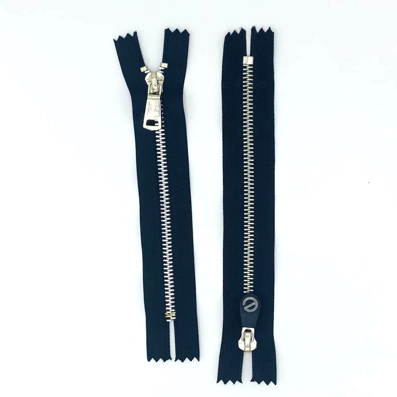 Wholesale Factory ODM OEM #3 50cm Brass Zippers Open End Metal Zipper for Jeans Clothes