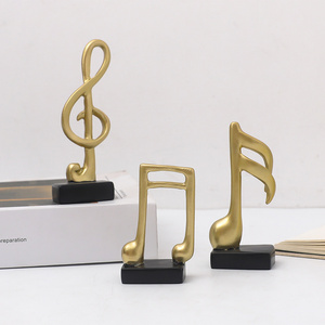 Music Note Decor Statue Musical Gifts Figurine Piano Musical Note Sculpture Living Room Desk Ornaments Home Decoration