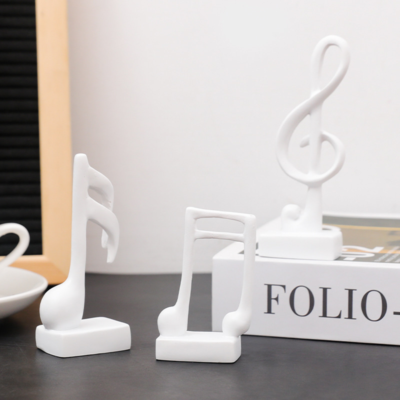 Music Note Decor Statue Musical Gifts Figurine Piano Musical Note Sculpture Living Room Desk Ornaments Home Decoration