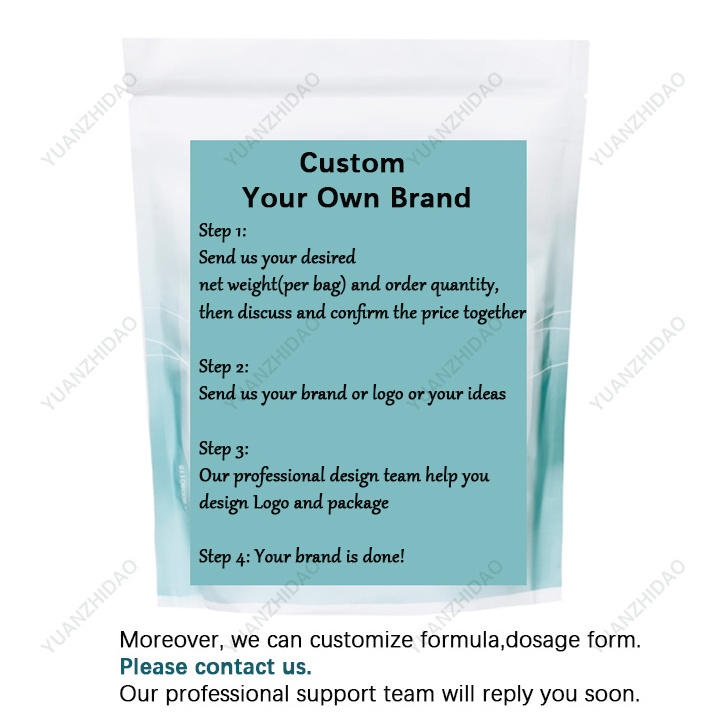 YUANZHIDAO Custom Brand 125g Marine Collagen powder halal pure fish collagen peptide powder skin care