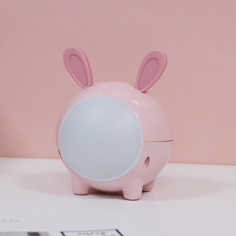 China manufacturer LED pink 3d molong rabbit battery operated pvc baby night light toy