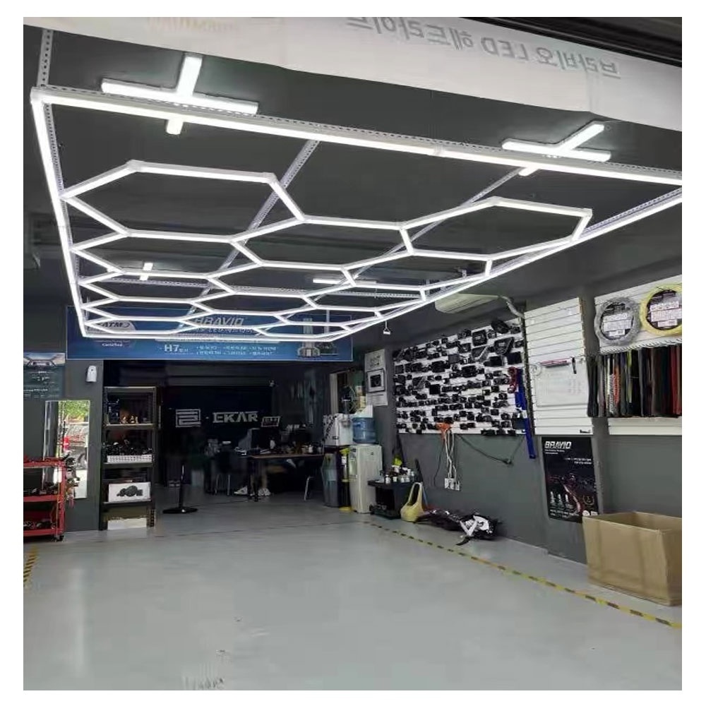 Hexagon Led Lamp Workshop Lights Popular Advertising One-step Connection Ceiling Wall Lighting