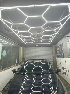 Hexagon Led Lamp Workshop Lights Popular Advertising One-step Connection Ceiling Wall Lighting