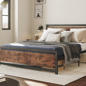 Free Sample Platform Cama Steel Iron Metal Bed/single Queen Metal Bed Frame