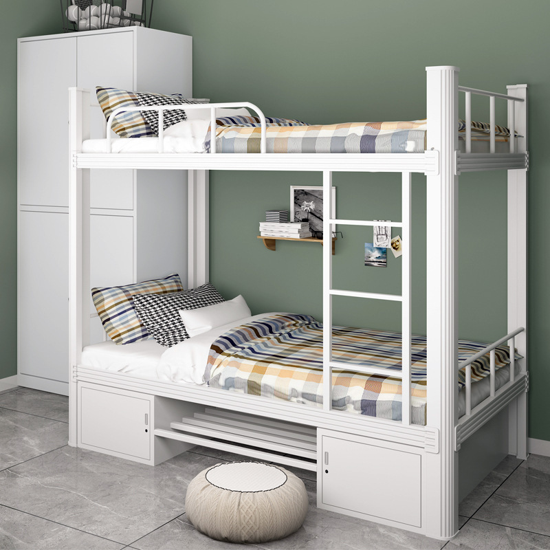 Durable Steel Fashion Capsule Bunk Bed Double Decker Space Bunk Bed With Curtain For Hotel Youth Hostel