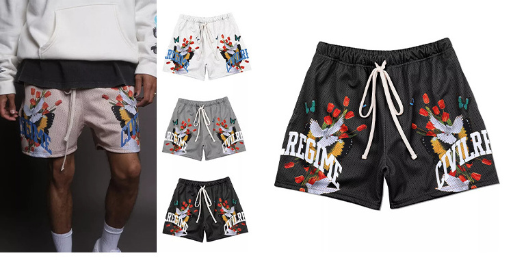 OEM  Double Layer Sublimation Plain Polyester Street Wear 5 Inch Inseam Plus Size Gym Blank Basketball Custom Mesh Men'S Shorts