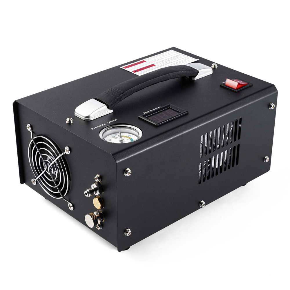 New Model Big Gauge Portable 12V Pcp Air Compressor 4500PSI With 110V/220V Transformer And XT60 Power Plug