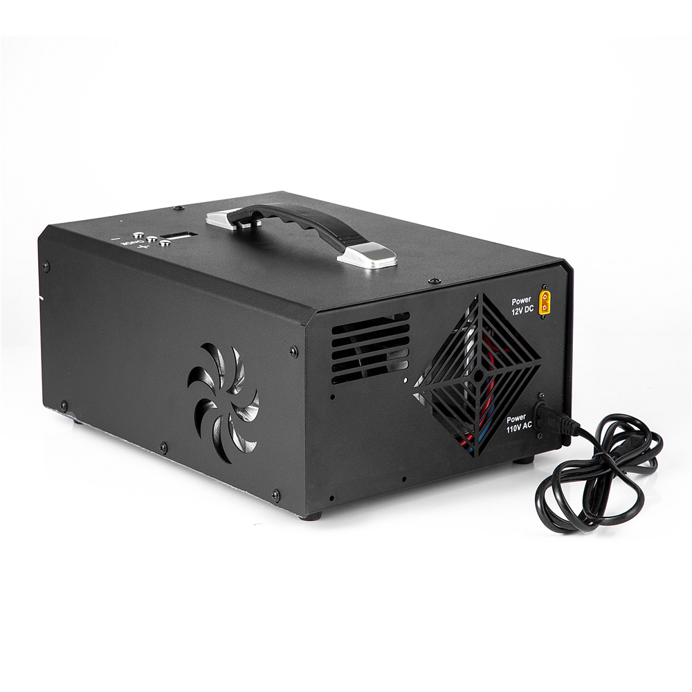 Portable 220v & 12v pcp compressor auto stop 30Mpa air pump with digital display