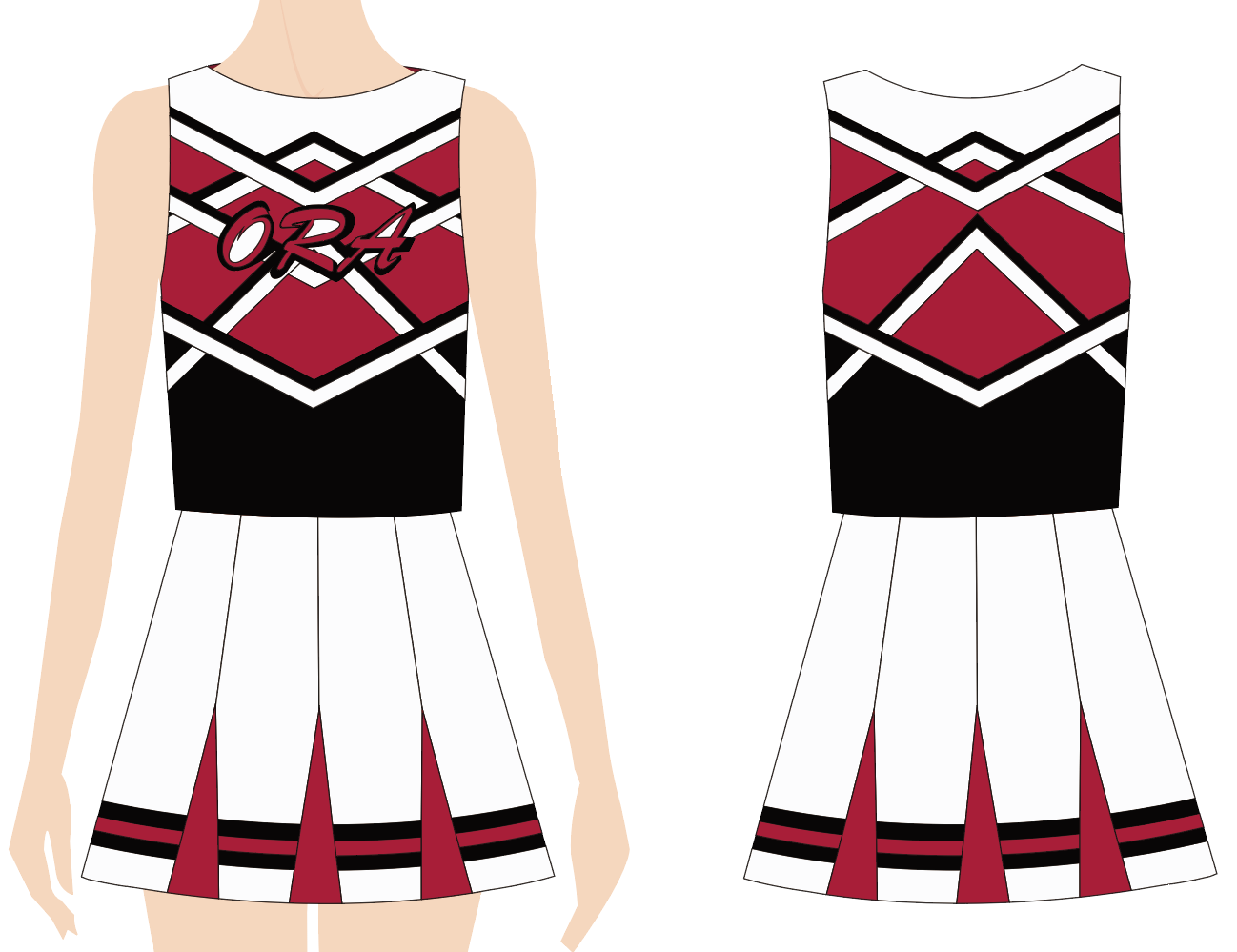 Custom color and logo red white black Cheerleading uniforms for cheerleading OEM spandex tracksuits