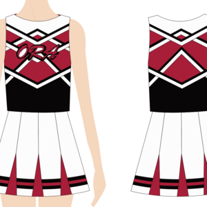 Custom color and logo red white black Cheerleading uniforms for cheerleading OEM spandex tracksuits