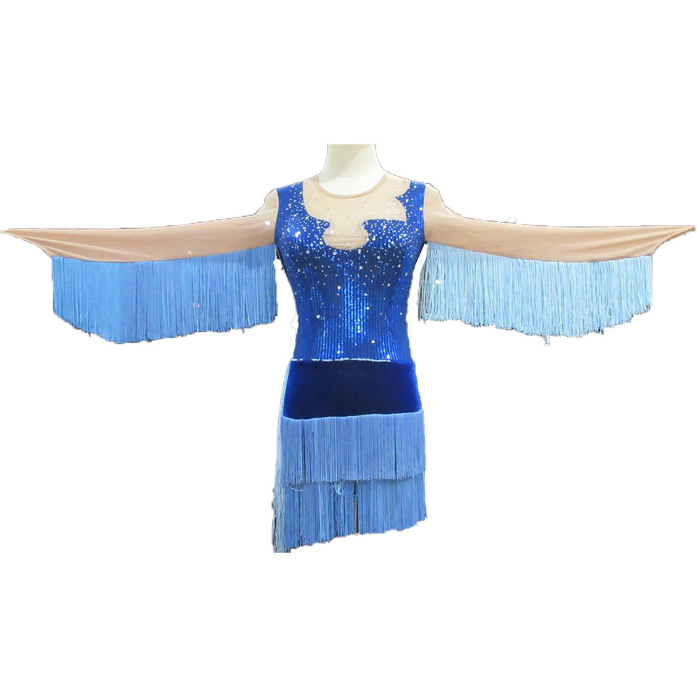 2022 Hot Selling  dancewear shiny sequins fringe costume majorette uniform