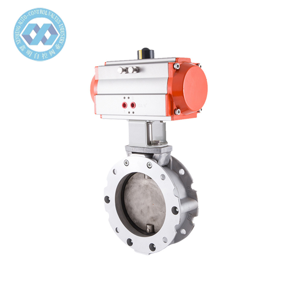 Actuator 3 Way Flush For Wall Hung For Petroleum Pneumatic Soft-Seal Flange Dutile Iron Butterfly Valve