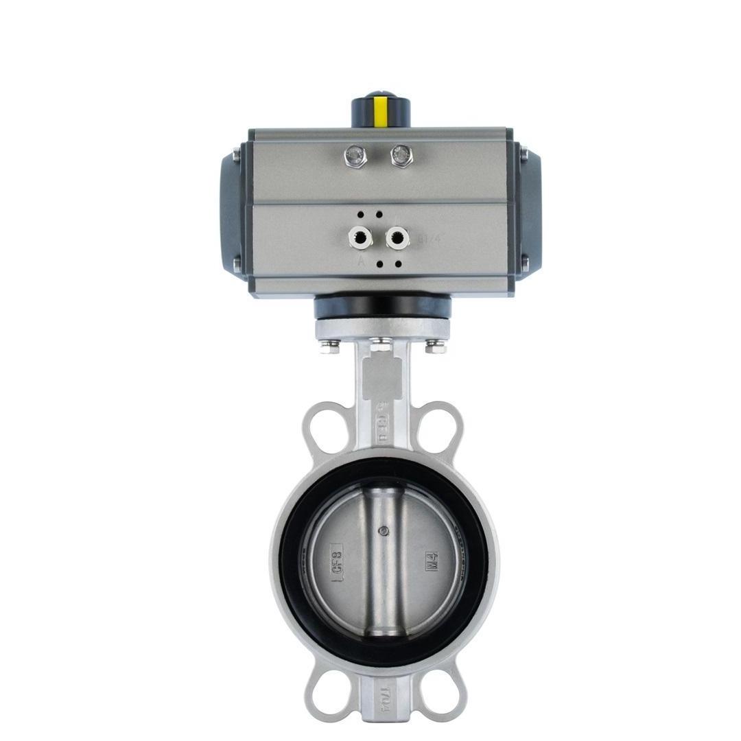 Own Brand Slide Gate Pinch Pneumatic Stainless Steel Wafer Butterfly Valve