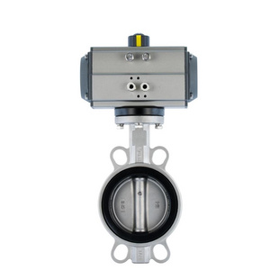 Own Brand Slide Gate Pinch Pneumatic Stainless Steel Wafer Butterfly Valve