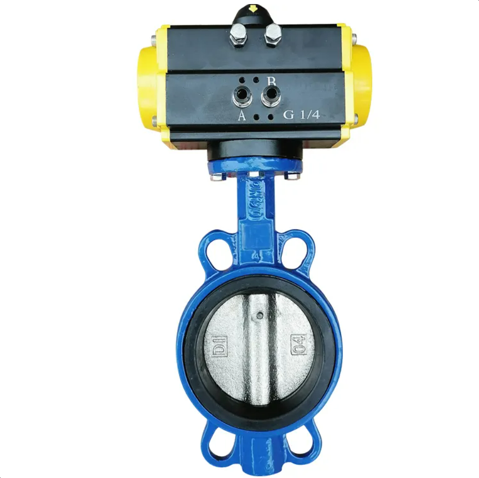 Solenoid Coil Remote Control Pneumatic Stainless Steel Epdm Flange Butterfly Valve