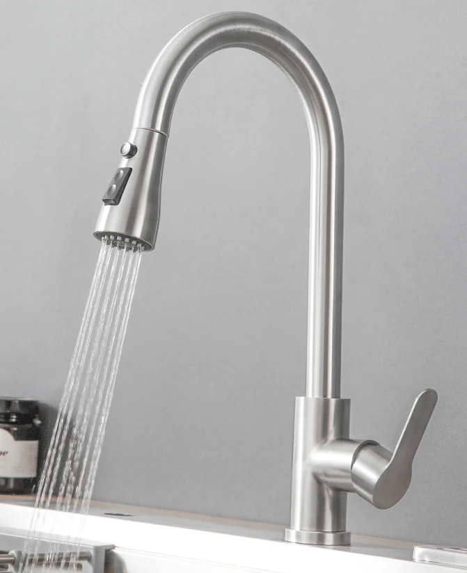 New stainless steel 304 water tap modern kichen kitchen taps brass pull out sprayer kitchen mixer sink faucets