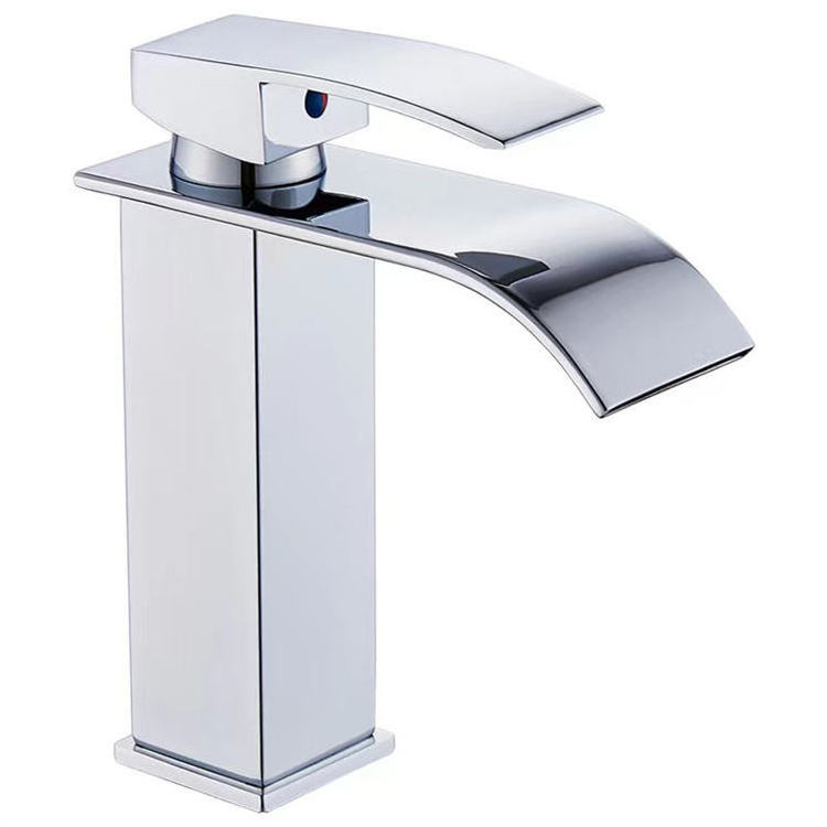 Waterfall Deck Installation Faucet Bathroom Sink Mixer Single-handle Hot And Cold Faucet