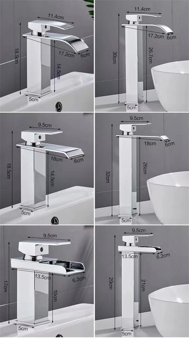 Waterfall Deck Installation Faucet Bathroom Sink Mixer Single-handle Hot And Cold Faucet