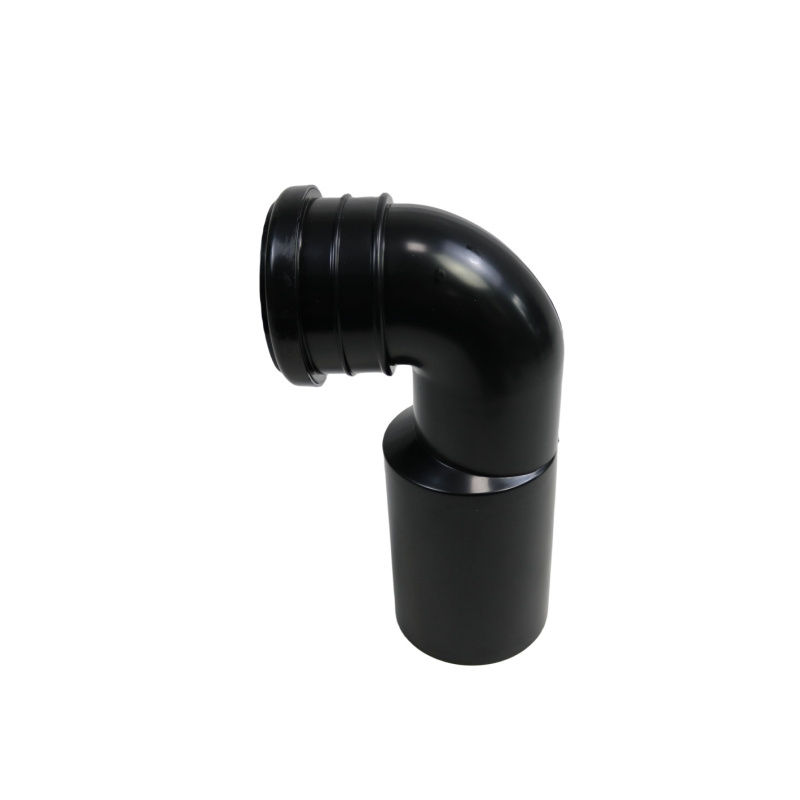 China Good Quality D90 PVC Plastic Black toilet discharge bend Concealed Cistern Drainage Drain Pipe with Seal Rubber