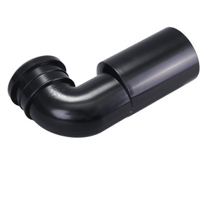 China Good Quality D90 PVC Plastic Black toilet discharge bend Concealed Cistern Drainage Drain Pipe with Seal Rubber