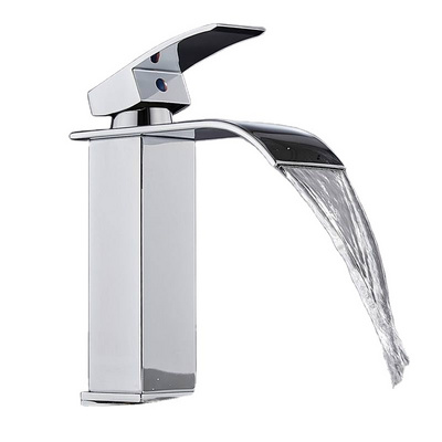 Waterfall Deck Installation Faucet Bathroom Sink Mixer Single-handle Hot And Cold Faucet