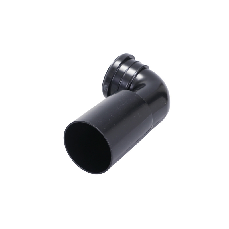 China Good Quality D90 PVC Plastic Black toilet discharge bend Concealed Cistern Drainage Drain Pipe with Seal Rubber