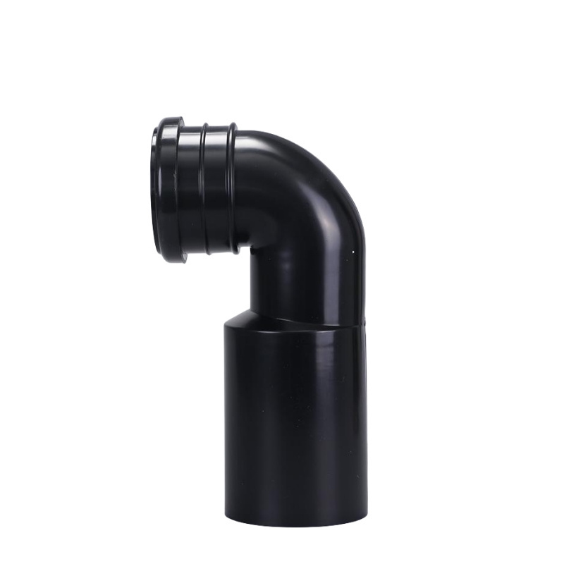 China Good Quality D90 PVC Plastic Black toilet discharge bend Concealed Cistern Drainage Drain Pipe with Seal Rubber