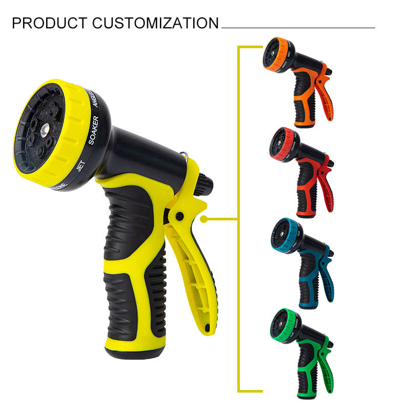 2022 Joymade Patterns Garden Watering Spray Gun 9 Ways Adjustable Patterns nozzle hose spray water gun