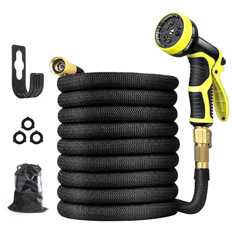 High Pressure Magic Hose Pipe Expanding Garden Water No Kink 50m Foam Brass 500ft Eco-earth Garden Hose