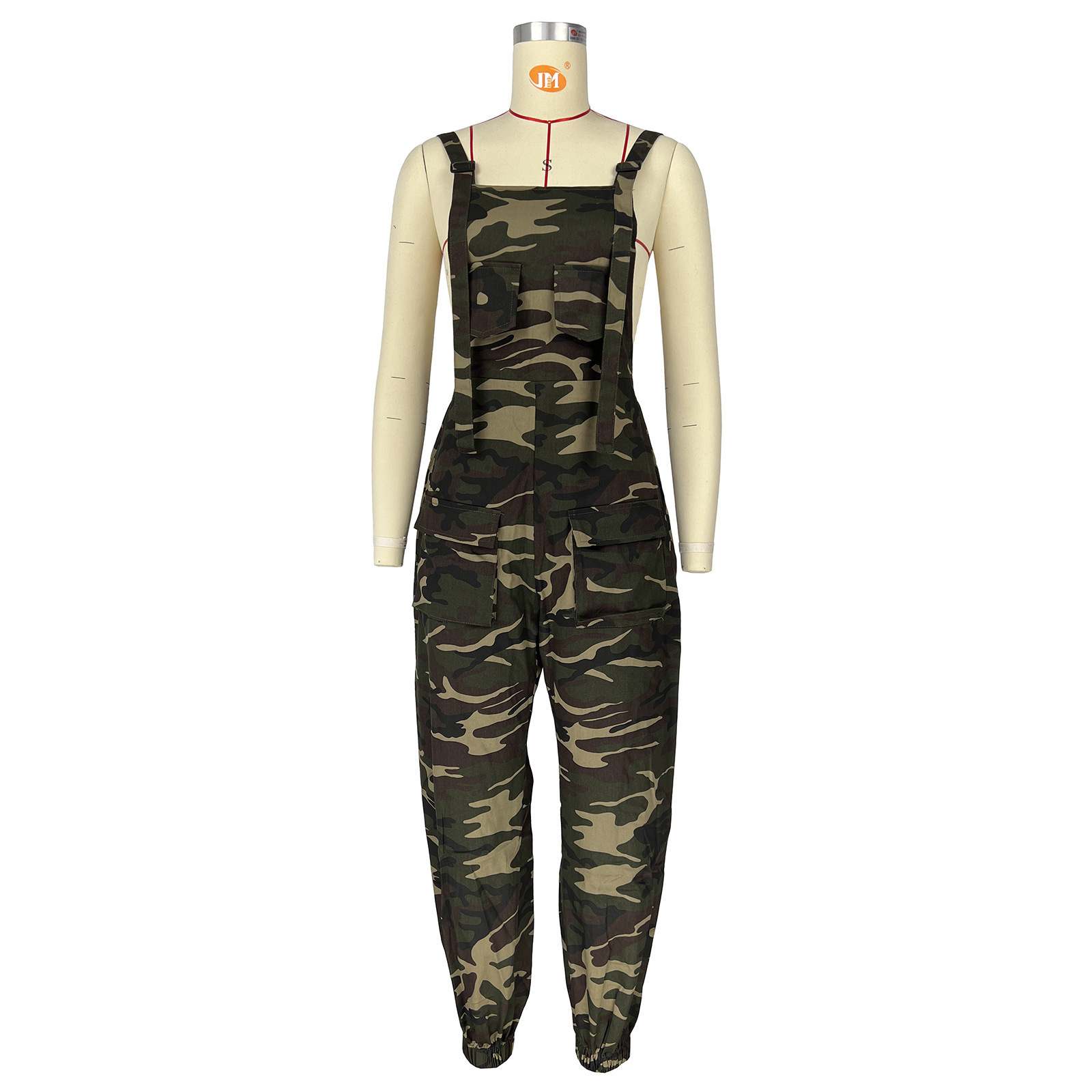 2024 Latest Hot Selling Summer Camouflage Jumpsuits One Piece Jumpsuits Women Wide Leg Overalls Loose Jumpsuit With Straps