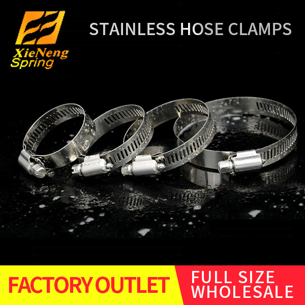 Wholesale High Quality Stainless Steel 304 Band Worm Gear  27-51Mm Hose Clamp Spring Hose Clamp