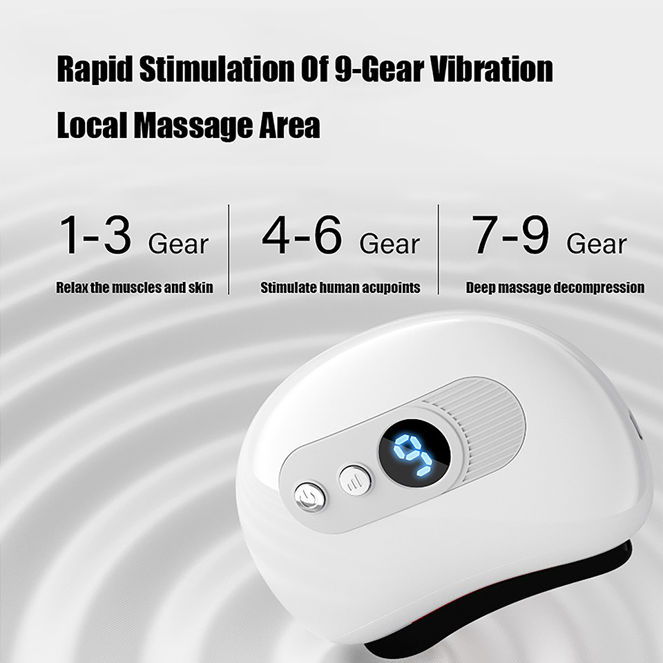 2023 New Design Electric Smart Neck Leg Head Gua Sha Essential Oil Massage For Body Use