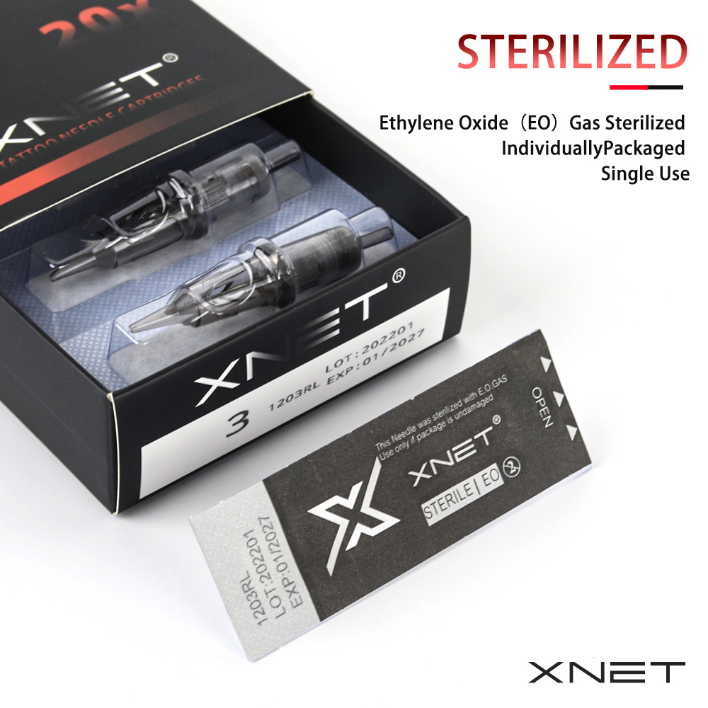 XNET X-RAY Factory Wholesale Custom Premium Round Liner Shader Curved Magnum Tattoo Needle Cartridges