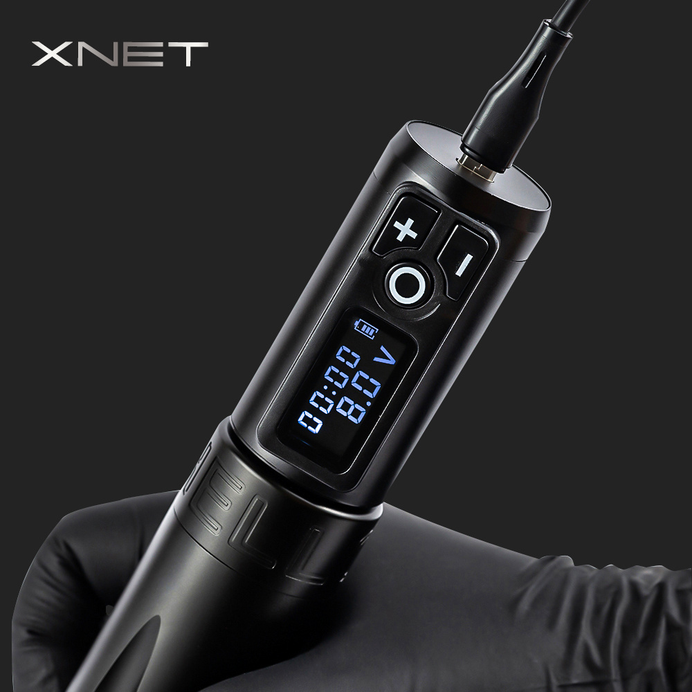 XNET Trident Rechargeable Digital Battery 4.0 Stroke Wireless Rotary Tattoo Pen Cartridge Machine For Artists Body Art