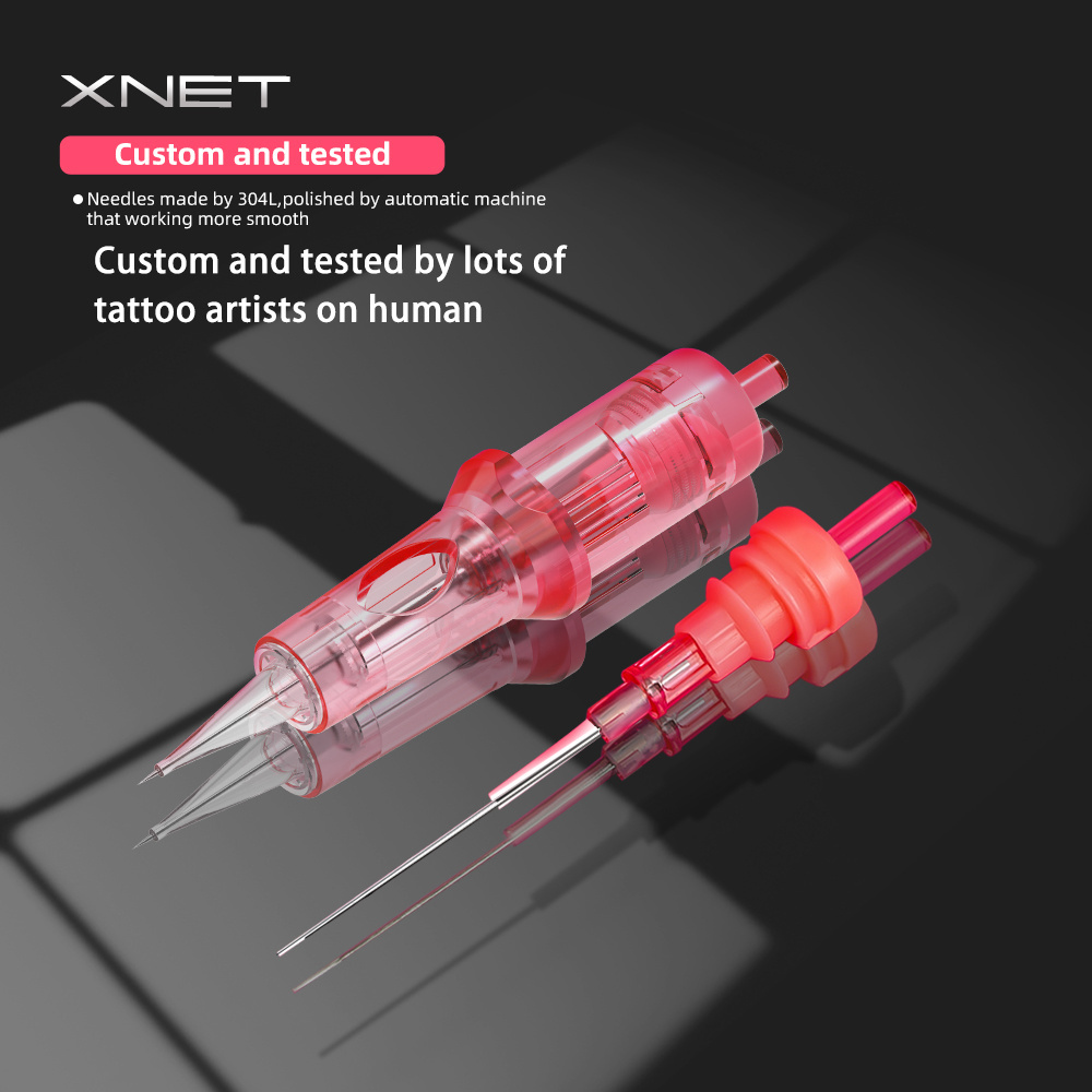 XNET Pink Micropigmentation Permanent Make-Up Eyebrows Eyeliner Lips Microblading Eyebrow RL F Cartridge Tattoo Needles