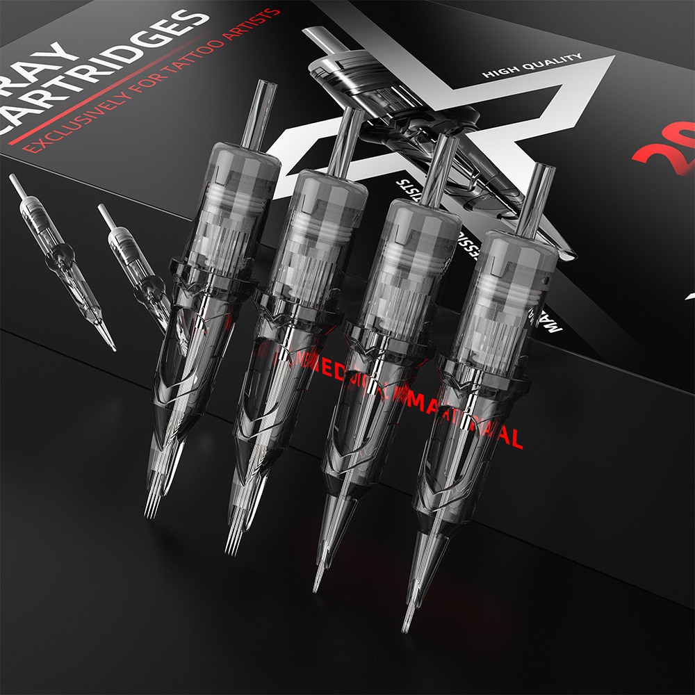 XNET X-RAY Wholesale Custom 20pcs Premium RL Round Liner Tattoo Needle Cartridges for Tattoo Artists Permanent Makeup