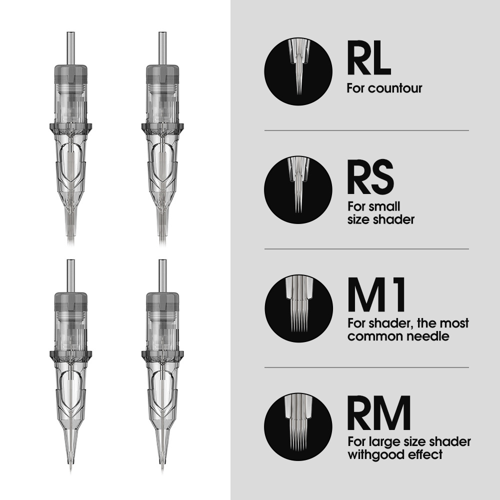 XNET X-RAY Wholesale Custom 20pcs Premium RL Round Liner Tattoo Needle Cartridges for Tattoo Artists Permanent Makeup