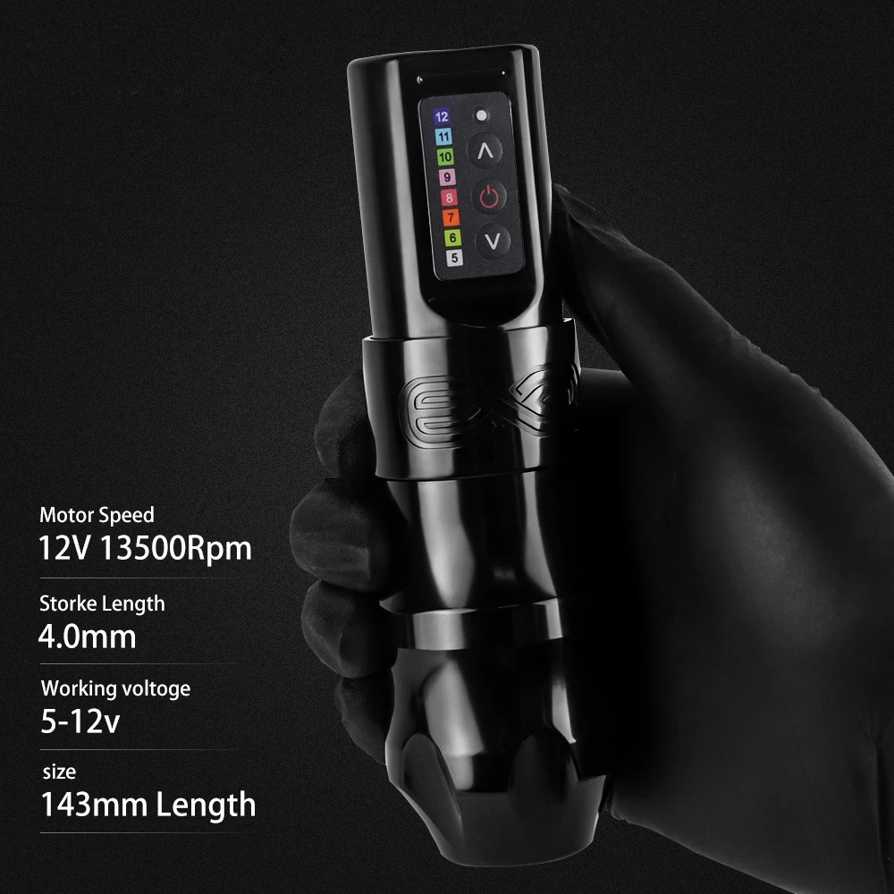 Free Shipping XNET EXO Tattoo Machine Professional Powerful Motor Wireless Rotary Tattoo Pen Machine for Artists Body Art