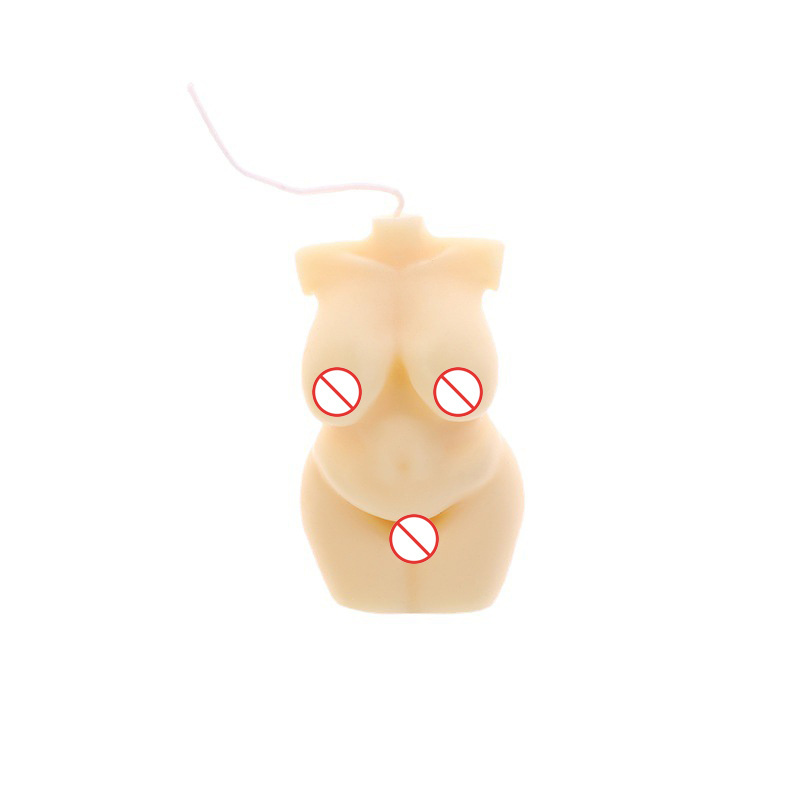 Modern Art Half Naked Human Body Candle Indoor Home Decoration Crafts Female Body Naked Torso Fat Woman Candle