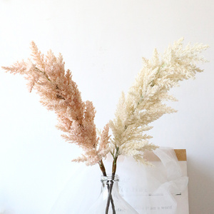 Hot Sale 110cm Pink White Artificial Pampas Grass Artificial Plants Decoration Faux Pampas Grass Vase