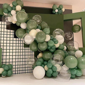 Hot Sale Olive Green Balloon Garland Arch Kit White Gold Confetti Balloons Birthday Wedding Balloons Party Decorations