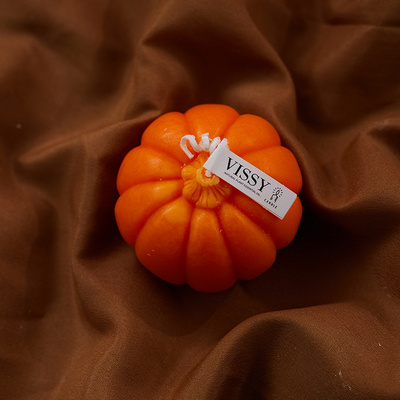 Halloween decoration soy wax candle cute pumpkin candle orange color pumpkin candle