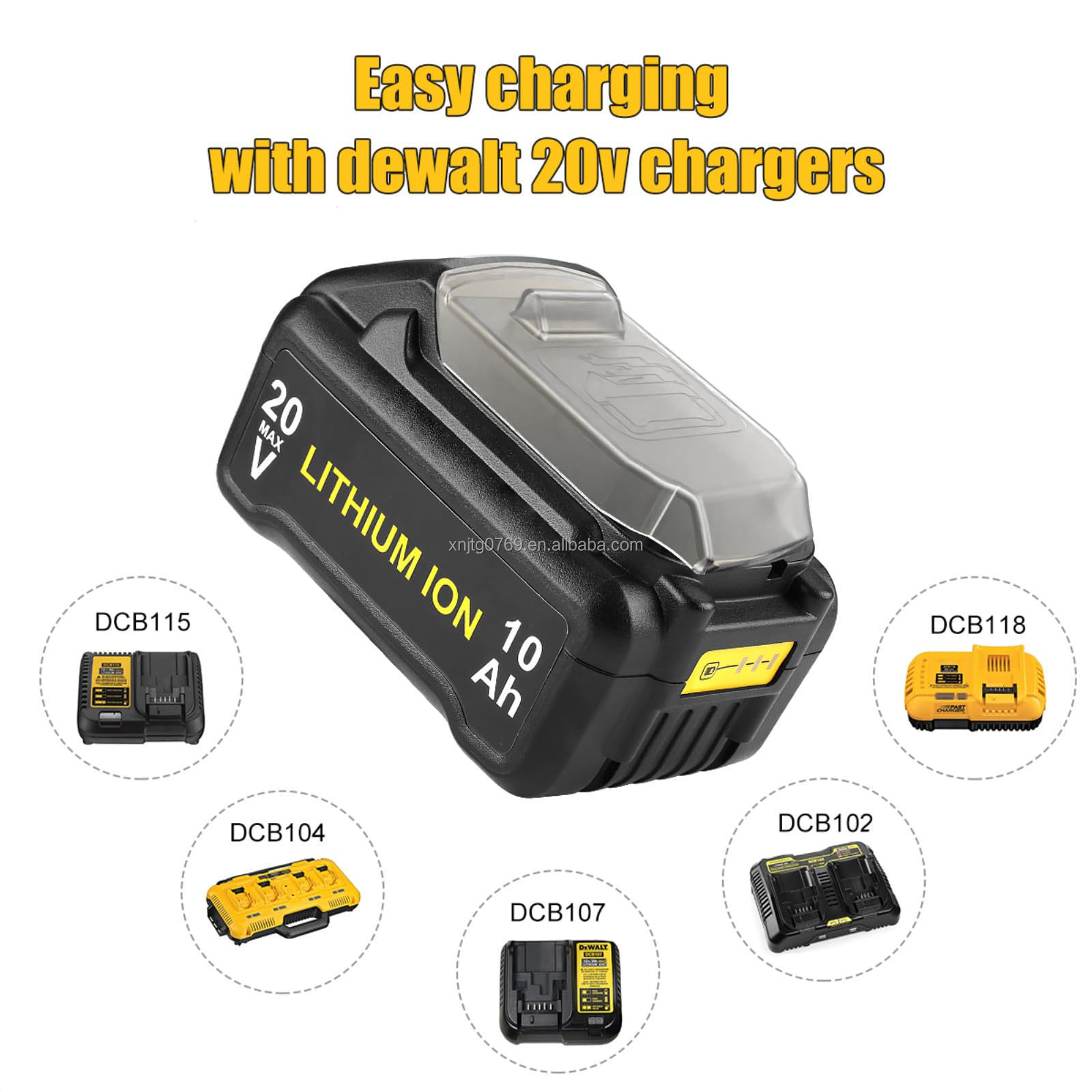 for dewalt rechargeable  20V power tools drill battery 10ah 6.0ah 5ah 4.0ah 3.0ah lithium ion 4.0Ah cordless drill  battery pack