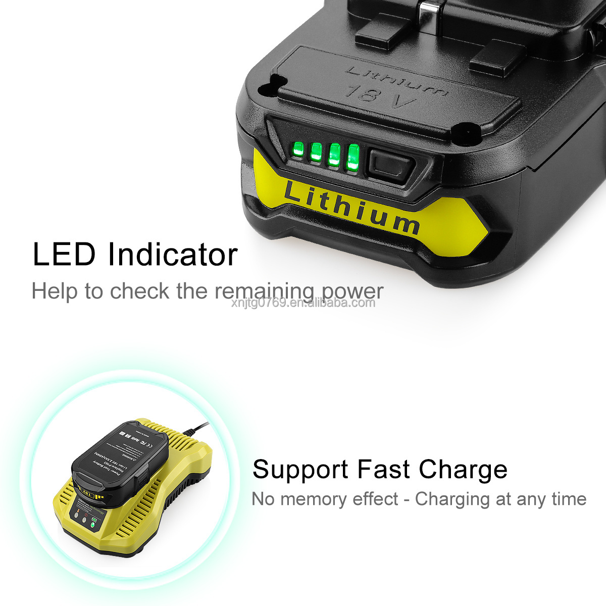 Li-ion 18V 2.5Ah Rechargeable Battery pack for Ryobi P108 P107 P104 P102 Drill Power Tool Batteries Replacement Ryobi battery