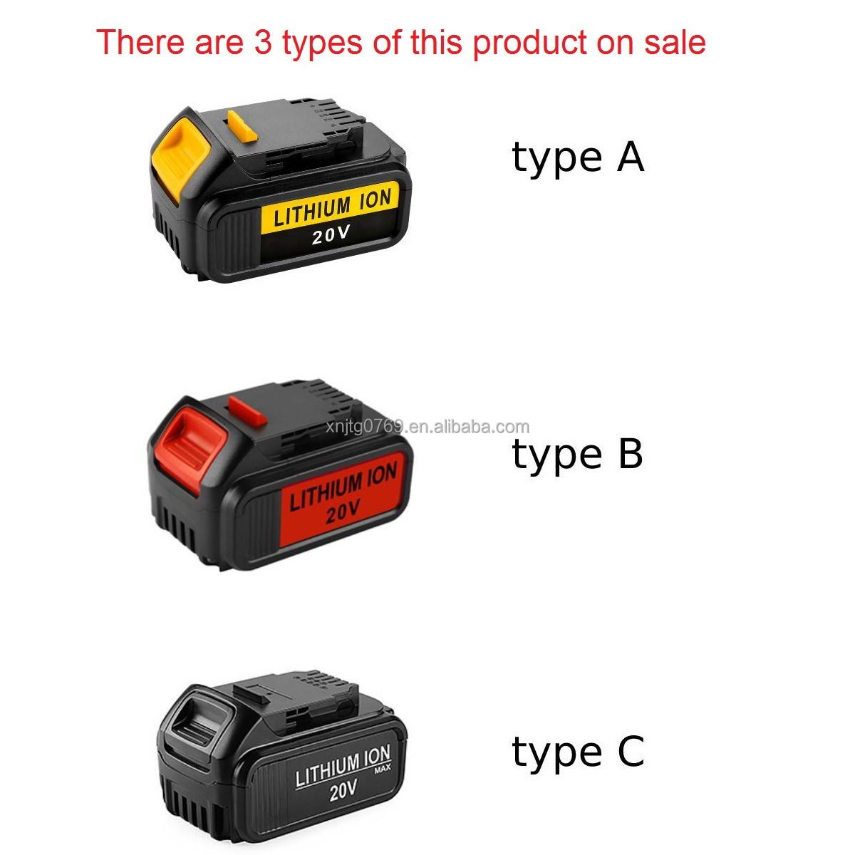 Hot  replacement for  DeWalt  case Power Tools 18V-20V Lithium Battery, 3000-6000mAh for DeWalt battery Case Material