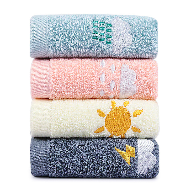 Hot Selling Quick Dry Kid Small Face Cotton Kids Accept Custom Size Baby Bathroom Towel