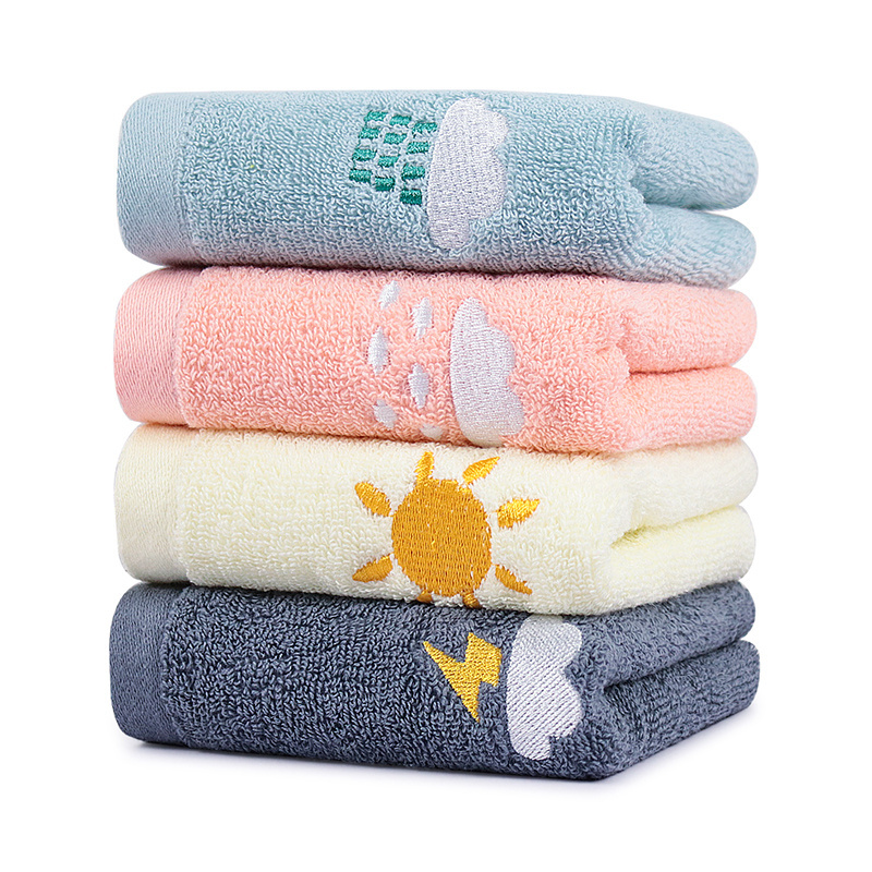 Hot Selling Quick Dry Kid Small Face Cotton Kids Accept Custom Size Baby Bathroom Towel