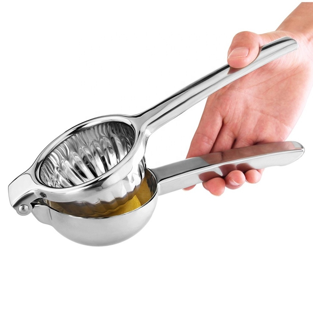 Heavy Duty Hand Held Lemon Squeezer Stainless Steel 304 Sturdy Manual Citrus Press Juicer