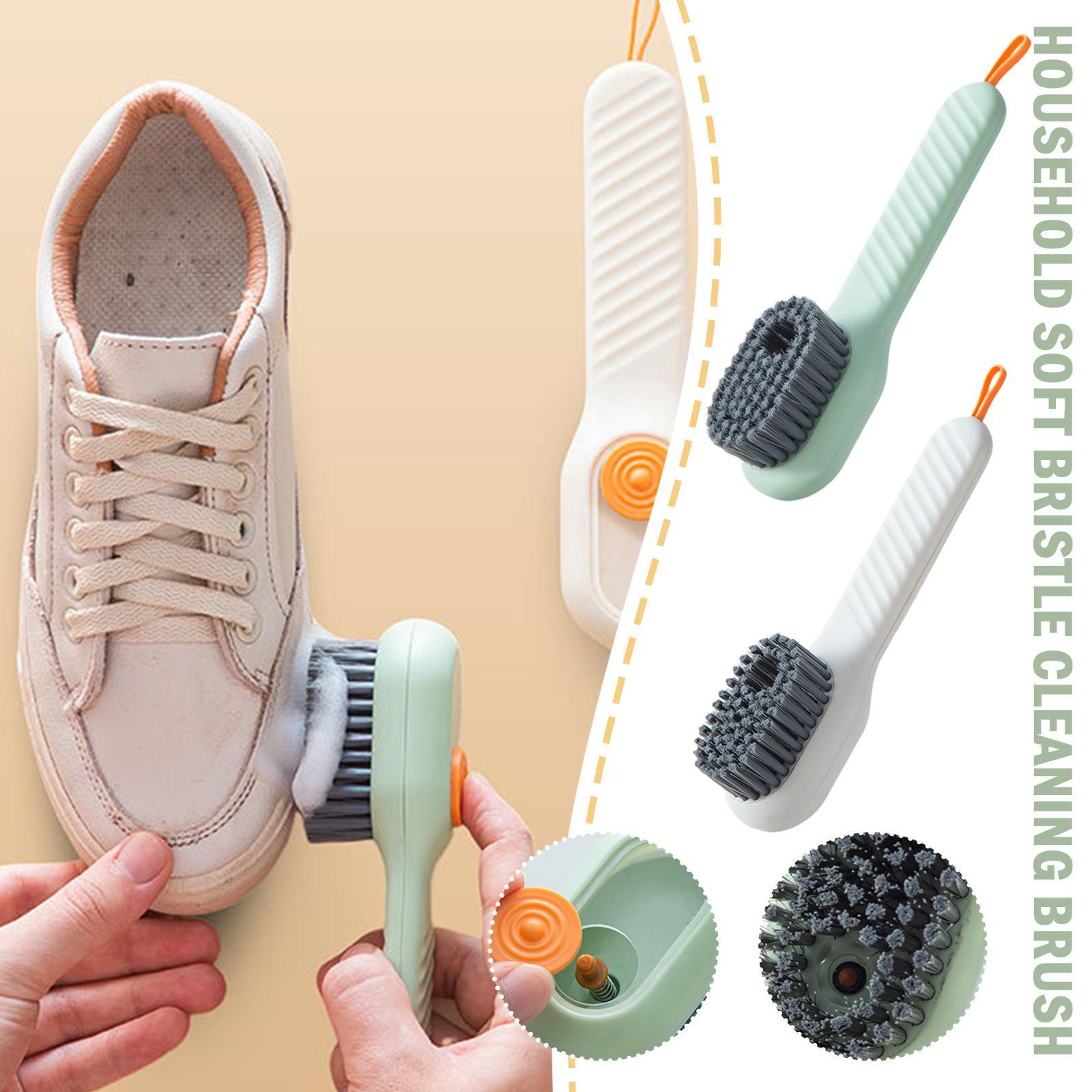 NEWYUES Multifunction Long Handle Liquid Shoe Brush cleaning Brush for Clothes Shoe Clothing washing Household Cleaning tools